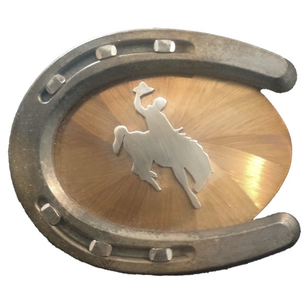 WY Bucking Horse Plain Pony Shoe Belt Buckle|104-HSP