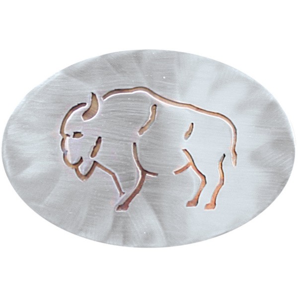 National Museum of Wildlife Bison 277-LC Large Oval Belt Buckle|277-19-LC Medium Rectangle