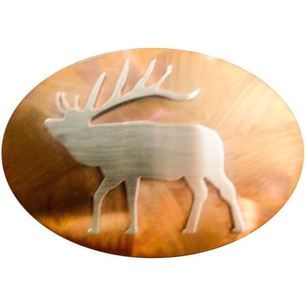 Elk Silhouette 301-B Medium Oval Belt Buckle|301-19B Medium Rectangle