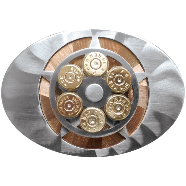 Star with Cylinder Laser Cutout, Large Oval Belt Buckle|400