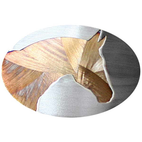 Horse Head Medium Oval Belt Buckle|601