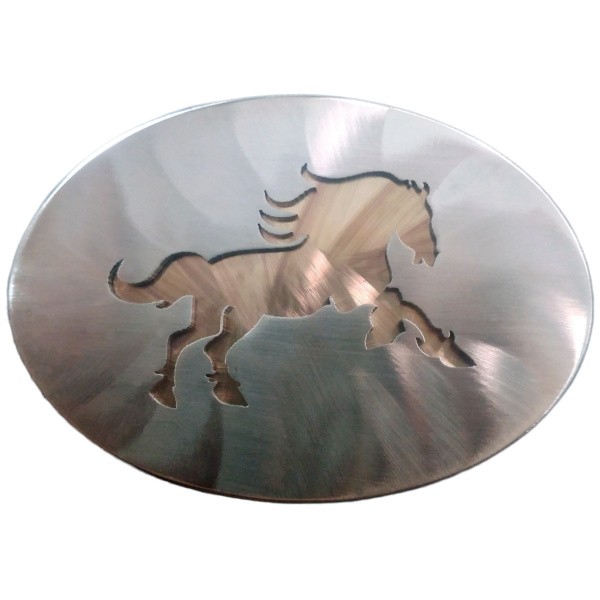 Rearing Horse Cutout Large Oval Belt Buckle|602