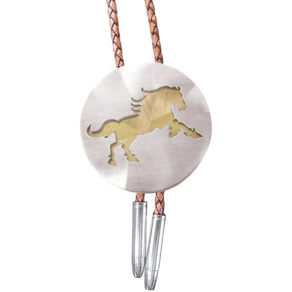 Rearing Horse Cutout 2" Bolo Tie/BT-602