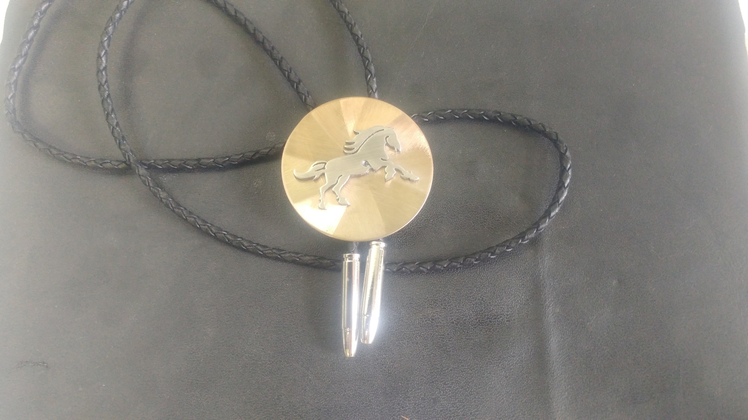 Rearing Horse Overlay 2" Bolo Tie/BT-602B