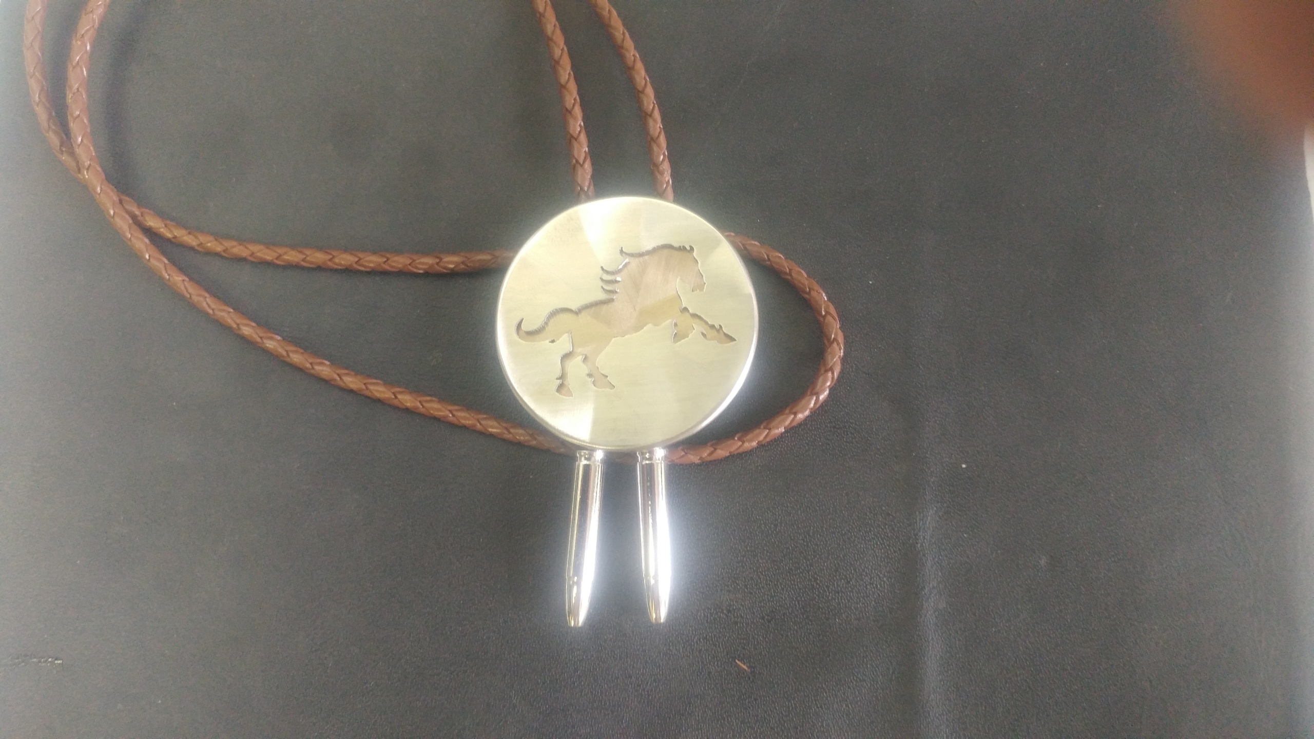 Rearing Horse Cutout 2" Bolo Tie/BT-602