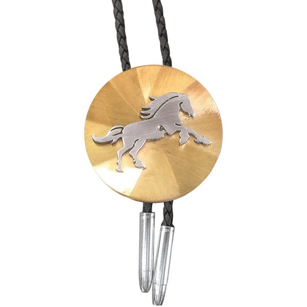 Rearing Horse Overlay 2" Bolo Tie/BT-602B