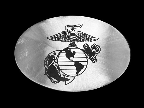 USMC Emblem Medium Oval Belt Buckle